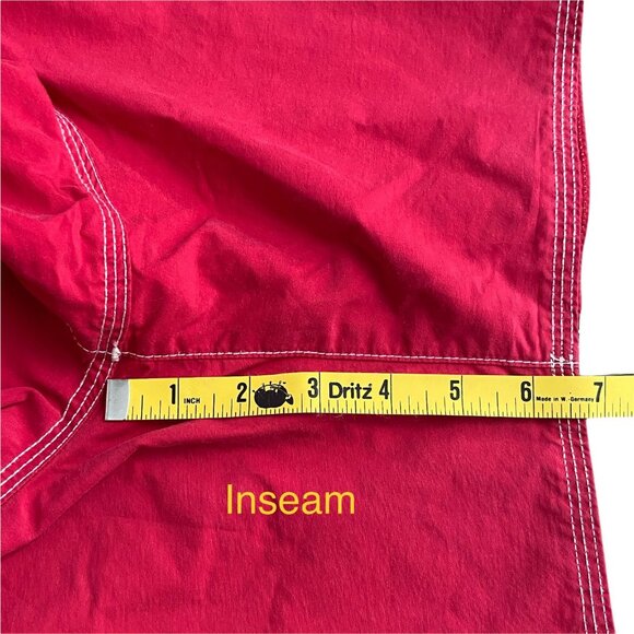 Vtg Tommy Hilfiger Men's XL Red Stripe Spell Out Lined Swim Trunks Shorts Beach - Picture 8 of 12